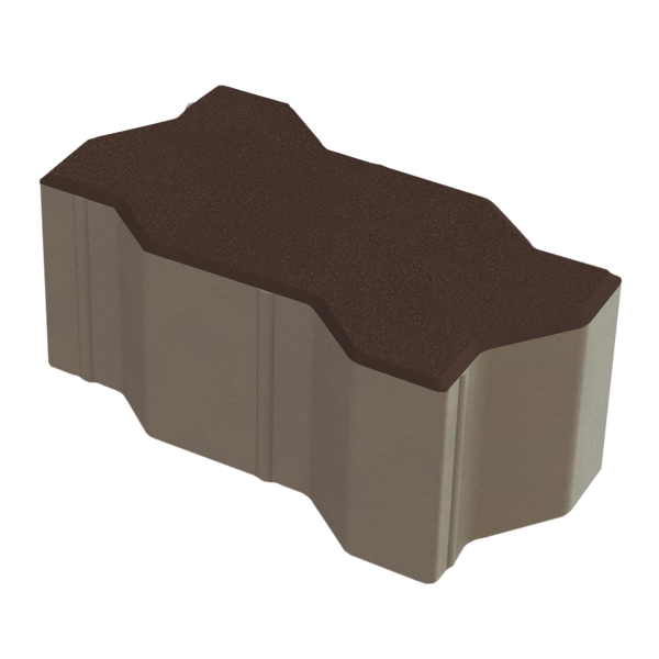 Зигзаг (Волна) 222x109,5x100 Темно-коричневый с/ц, ч/п