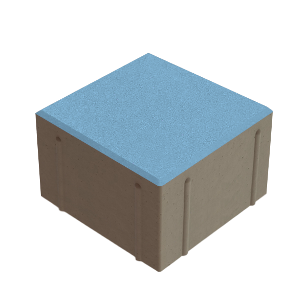 Квадрат 150x150x100  Синий б/ц, ч/п