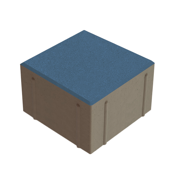 Квадрат 150x150x100  Синий с/ц, ч/п