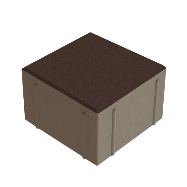 Квадрат 150x150x100  Темно-коричневый с/ц, ч/п