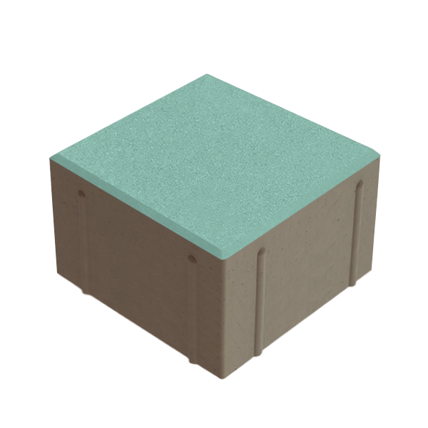 Квадрат 150x150x100  Зеленый б/ц, ч/п