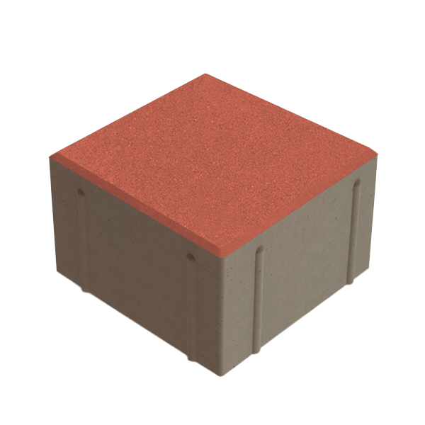 Квадрат 150x150x100  Красный б/ц, ч/п