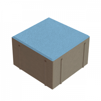 Квадрат 150x150x100  Синий б/ц, ч/п