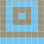 Квадрат (П2-8) 400х400х80  Белый, б/ц, ч/п