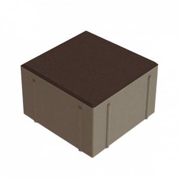 Квадрат 150x150x100  Темно-коричневый с/ц, ч/п