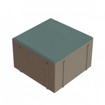 Квадрат 150x150x100 Зеленый с/ц, ч/п